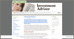 Desktop Screenshot of investmentadvisor.wordpress.com