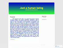 Tablet Screenshot of justahumanbeing.wordpress.com