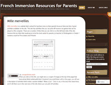 Tablet Screenshot of frenchimmersionparentresources.wordpress.com