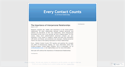 Desktop Screenshot of everycontactcounts.wordpress.com