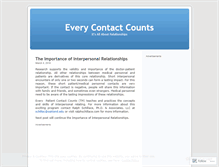 Tablet Screenshot of everycontactcounts.wordpress.com