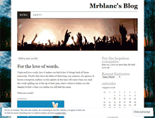 Tablet Screenshot of mrblanc.wordpress.com