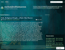 Tablet Screenshot of onehundredthirtyseven.wordpress.com