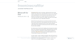 Desktop Screenshot of freeminecraftfor.wordpress.com