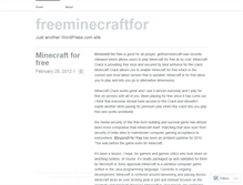 Tablet Screenshot of freeminecraftfor.wordpress.com