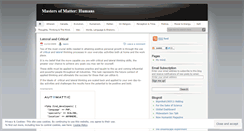 Desktop Screenshot of mastersofmatter.wordpress.com