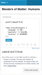 Mobile Screenshot of mastersofmatter.wordpress.com