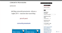 Desktop Screenshot of comunitaprovvisoria.wordpress.com