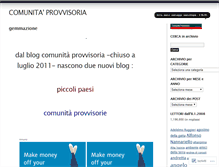 Tablet Screenshot of comunitaprovvisoria.wordpress.com