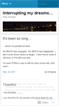 Mobile Screenshot of interruptingmydreams.wordpress.com