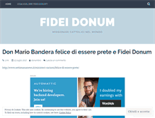 Tablet Screenshot of fideidonum.wordpress.com