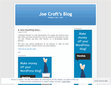 Tablet Screenshot of joecroft.wordpress.com