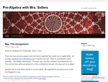 Tablet Screenshot of prealgebrawithmrssellers.wordpress.com