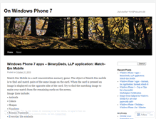 Tablet Screenshot of onwp7.wordpress.com