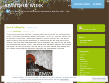 Tablet Screenshot of beautifulwork.wordpress.com