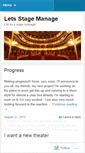Mobile Screenshot of letsstagemanage.wordpress.com