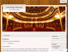 Tablet Screenshot of letsstagemanage.wordpress.com