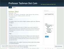 Tablet Screenshot of professortashman.wordpress.com