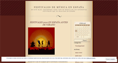 Desktop Screenshot of festivalesdemusica.wordpress.com