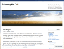 Tablet Screenshot of followinghiscall.wordpress.com