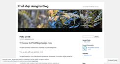 Desktop Screenshot of printshipdesign.wordpress.com