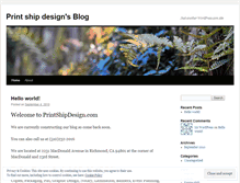 Tablet Screenshot of printshipdesign.wordpress.com