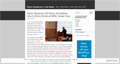Desktop Screenshot of martinbrossmanmedia.wordpress.com