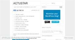 Desktop Screenshot of actustar.wordpress.com