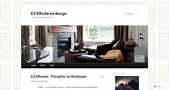 Desktop Screenshot of ccsrdesign.wordpress.com