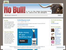 Tablet Screenshot of nobullblog.wordpress.com