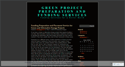 Desktop Screenshot of greenprojectfunding.wordpress.com