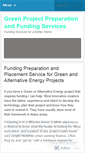 Mobile Screenshot of greenprojectfunding.wordpress.com