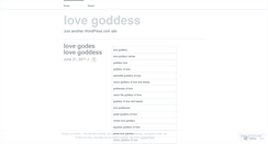 Desktop Screenshot of lovegodeslovegoddess.wordpress.com