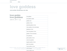 Tablet Screenshot of lovegodeslovegoddess.wordpress.com