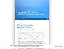 Tablet Screenshot of inspiredtosweat.wordpress.com