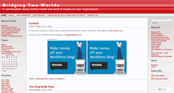 Desktop Screenshot of bridgingtwoworlds.wordpress.com