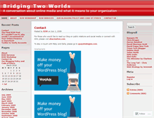 Tablet Screenshot of bridgingtwoworlds.wordpress.com