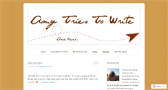Desktop Screenshot of amytriestowrite.wordpress.com