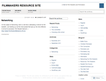 Tablet Screenshot of filmmakersresourcesite.wordpress.com