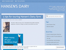 Tablet Screenshot of hansendairy.wordpress.com