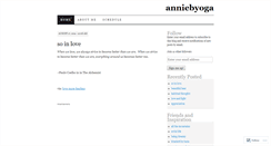 Desktop Screenshot of anniebyoga.wordpress.com