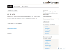 Tablet Screenshot of anniebyoga.wordpress.com