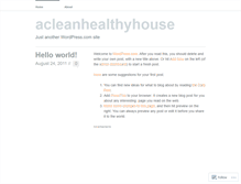 Tablet Screenshot of acleanhealthyhouse.wordpress.com