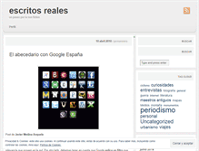 Tablet Screenshot of escritosreales.wordpress.com