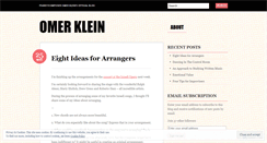 Desktop Screenshot of omerklein.wordpress.com