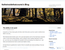 Tablet Screenshot of itstheinsidethatcounts.wordpress.com