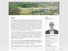 Tablet Screenshot of exempteddevelopment.wordpress.com