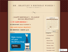 Tablet Screenshot of brantleysbirthdaywishes.wordpress.com