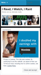 Mobile Screenshot of ireadiwatchirant.wordpress.com