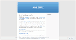 Desktop Screenshot of mbaessay.wordpress.com